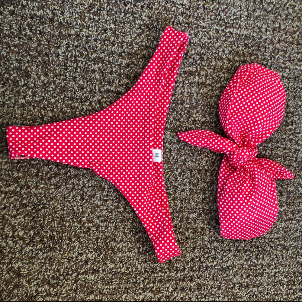 Red Polka Dot Sia Bikini Set